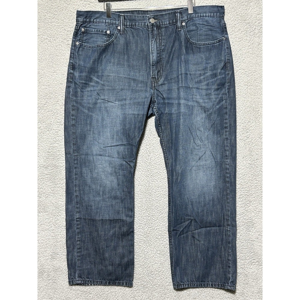 Levis 559 Jeans Mens 40x32 Blue Relaxed Straight Mid Rise Dark Wash Cotton Denim